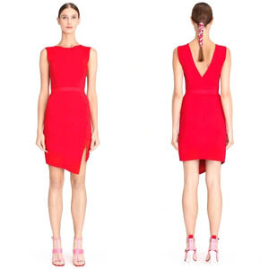 Lanvin red slit dress